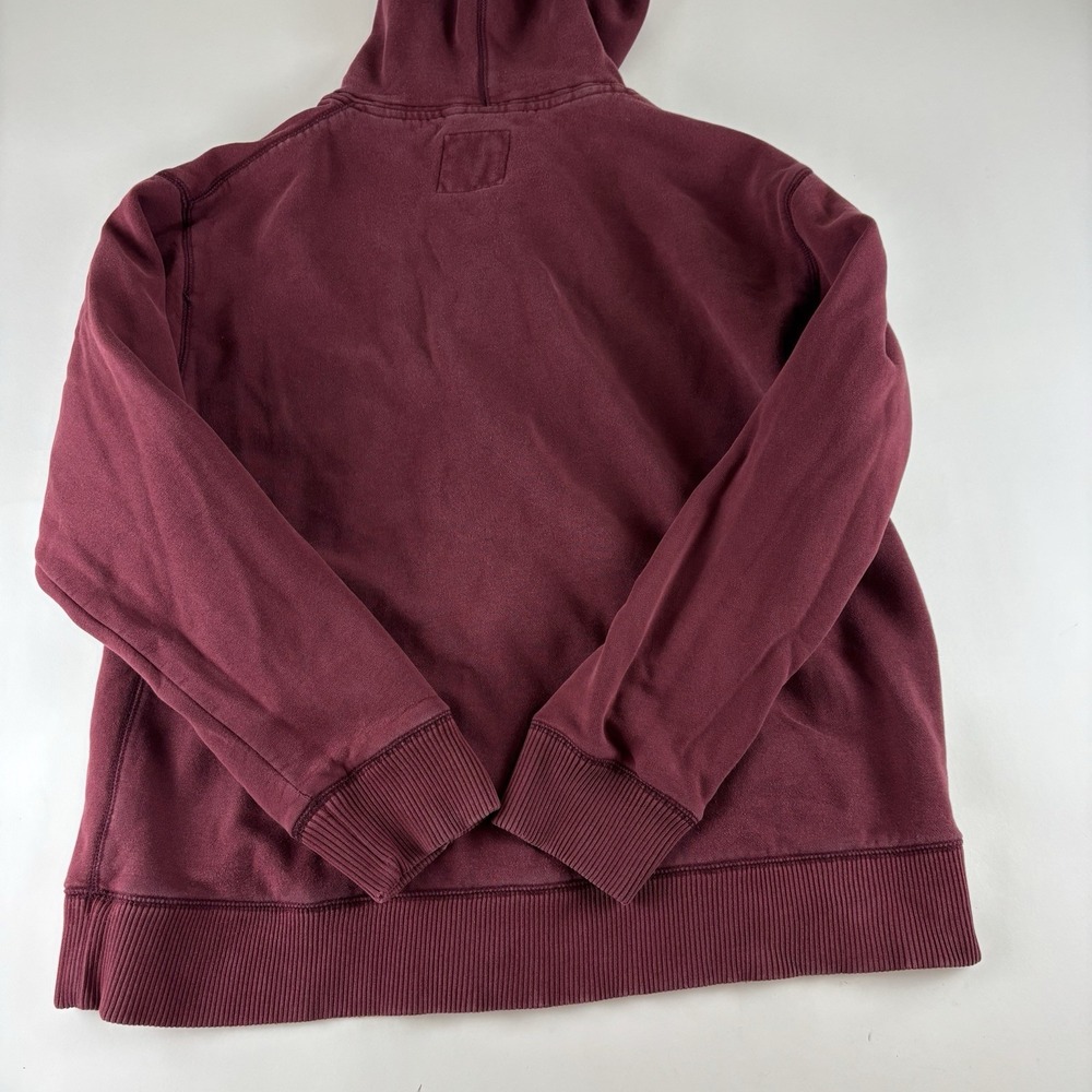 Old Navy Mens XL Maroon Basic Issue Distressed MB-550 Full Zip Hoodie VTG Heavy - Picture 11 of 14